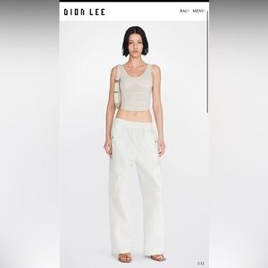 Dion Lee Unisex White cargo pants
